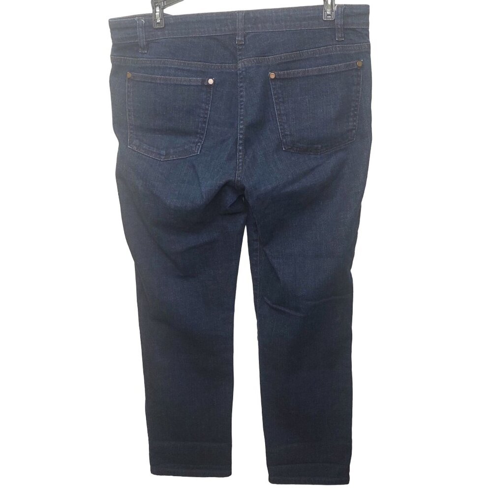 Eileen Fisher Women's Jeans Size 12 RN78121 CA34460 Dark Wash~Stretch - Picture 2 of 8